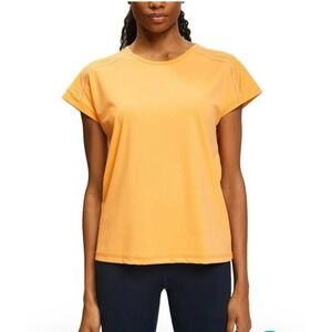New ESPRIT SPORT SPORT SHORT SLEEVE T-SHIRT - CORAL ORANGE size small retail $54